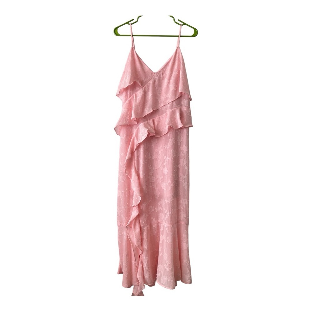 Wild Fable Blush Pink Floral Ruffle Midi Dress- XL - Picture 3 of 12